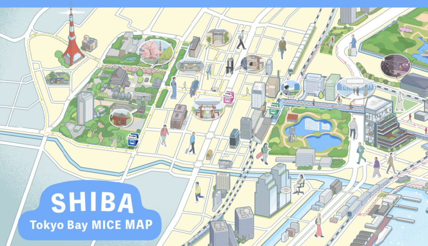 東京都港区竹芝エリアにて「MICE来街者向けイラストデジタルMAP」を公開